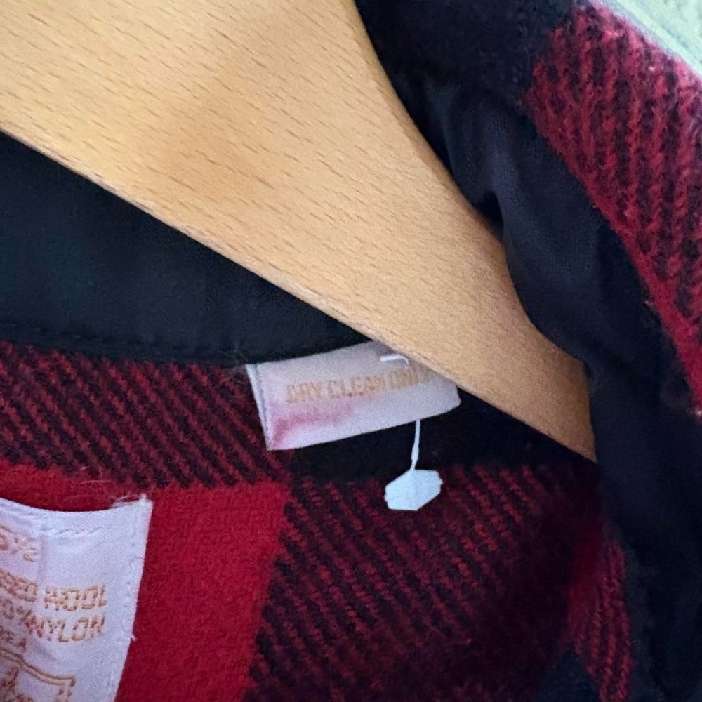 Vintage 70s red black buffalo plaid King’s Road wool flannel button up shirt - Picture 7 of 7